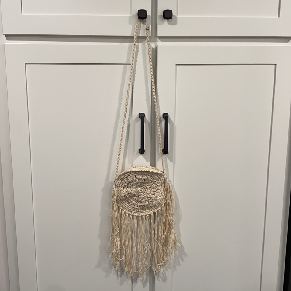 Crochet ivory crossbody bag✨✨